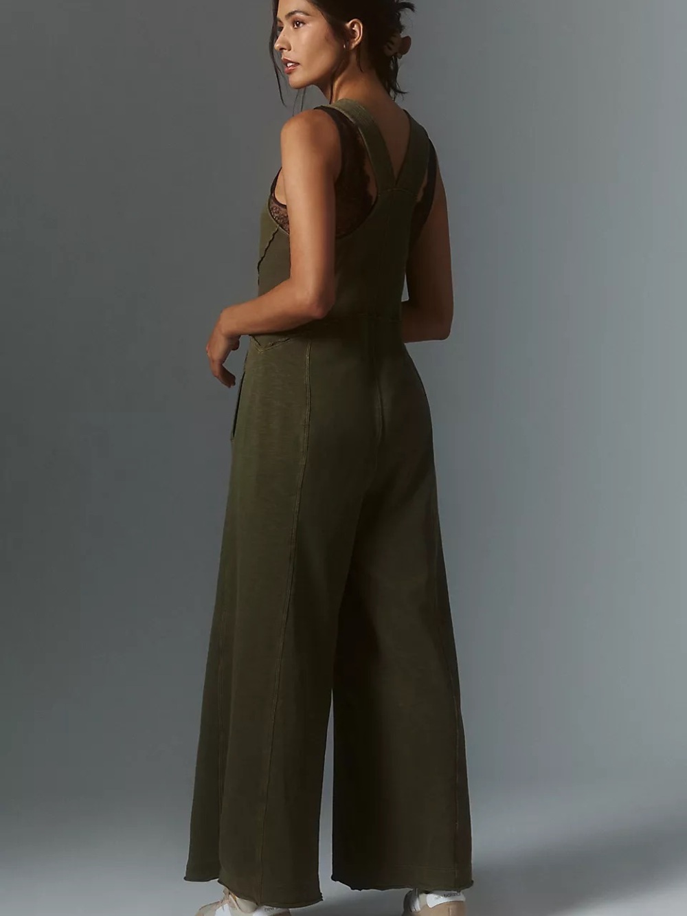 Daily Practice by Anthropologie The Palmra Jumpsuit β’ Size XS Moss New w/ Tags - Picture 5 of 15